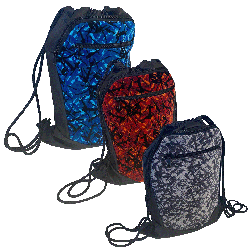 Danish Fabric Sports Bag With Cords - Grey