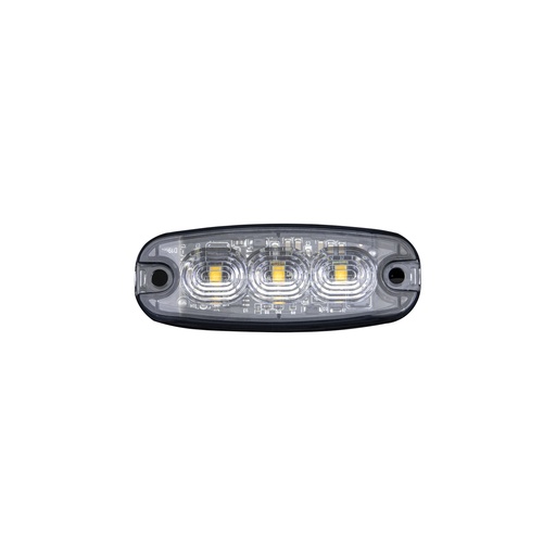 [2607850201HP-A] 3-LED Strobe Light Amber with Clear Lens