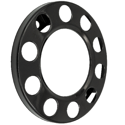 [2707BLACK-23] Black Open Center Wheel Nut Protector Ring 22,5" for Steel Rims | 10x335mm