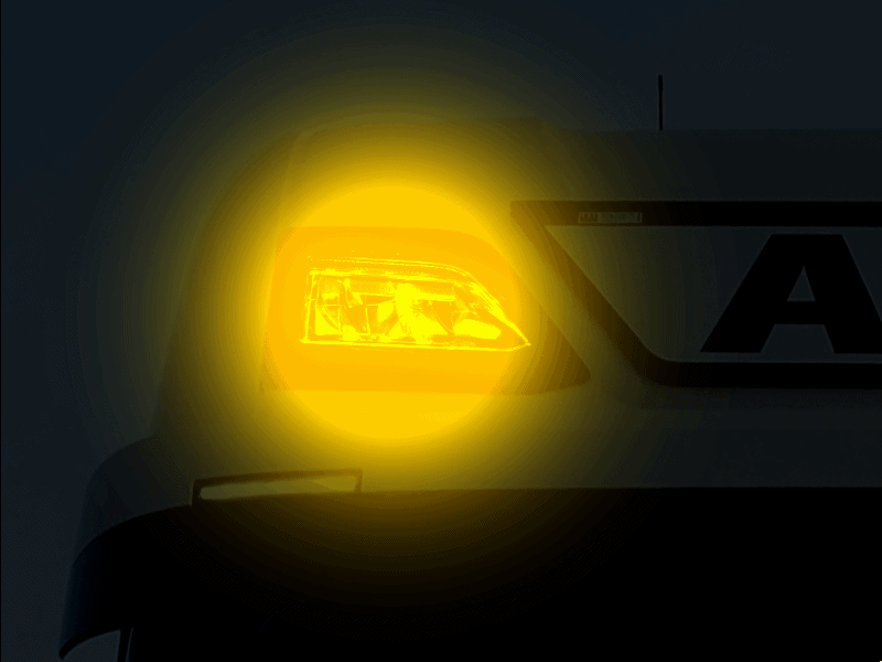 [2606240917] DUO LED Position Light + Strobe for Roof Driving Light Scania R/S NextGen 2023+