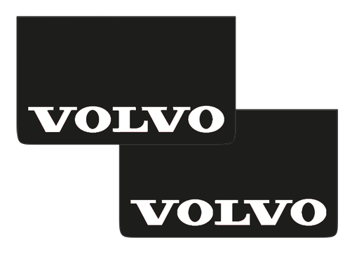 [1508035012] Pair of Mudflaps for Volvo | Black with White Print