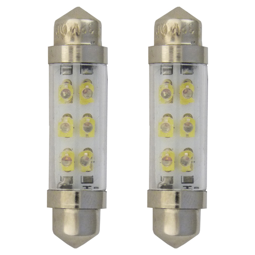 [201F4332VO] SET (2) BUISLAMPJES LED LANG CTC (oranje)