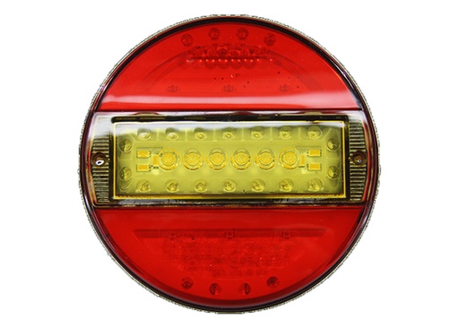 [2607007420] Achterlamp Led rond met 5 fucties 12-24v diameter 140mm en dik 25mm