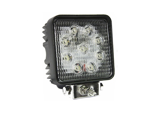 [2607072700] LED achteruitrij/werklamp vierkant 110x128mm 2500 lumen 27W 10-30v