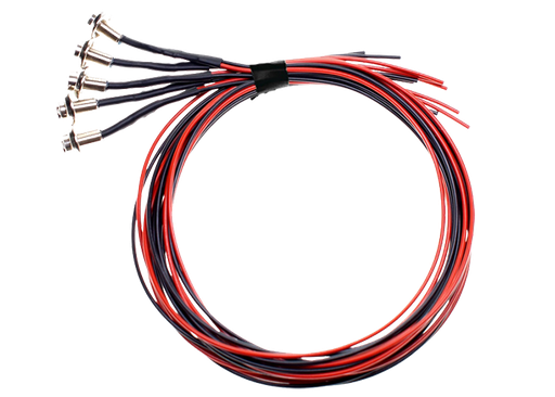 [2607240701] LED mini inbouwspot 24V - Rood - 5 stuks