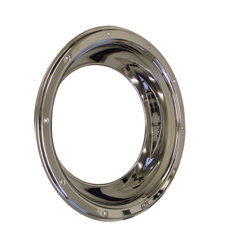 [28309845820] Stainless Steel Lockring Wheel Trim 22.5" | Rear with Open Center