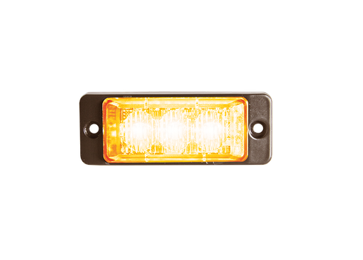 [2607850185HP-A] 3-LED "HP FLASH" Strobe/Warning Light 12-24V | Amber