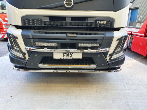 [VLS25/W] Stainless Steel LoBar for Volvo FMX 5 | 5 White + 2 Amber LEDs