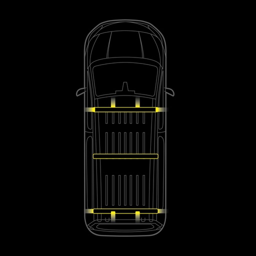 [2607RRS5250344] Cruise Light C-rack - KIA PV5 - 3 Racks / 4 Endcaps / 4 Warning Lights