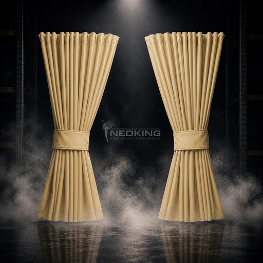 [44050102] Nedking Zijgordijnen | Alcantara Beige / Suède Look | 95cm