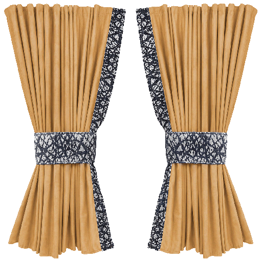 [44050213] Nedking Zijgordijnen | Caramel | Deense Pluche Grijs | 95cm