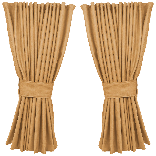 [44050105] Nedking Zijgordijnen | Alcantara Caramel / Suède Look | 95cm
