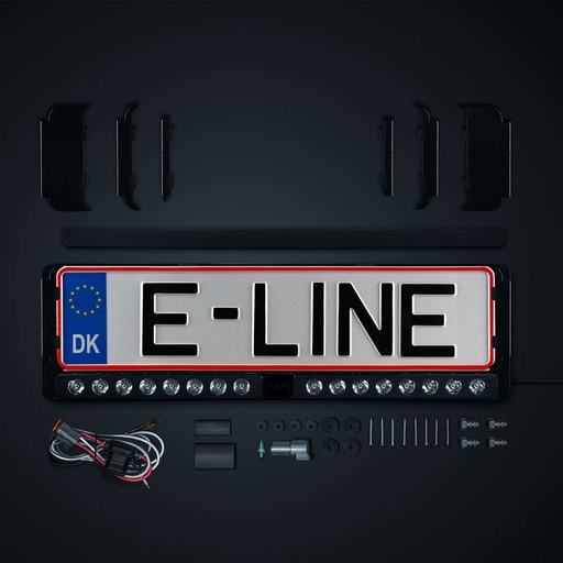 [2607809447] Nuuk E-Line Duo DK LED Licence Plate Bar