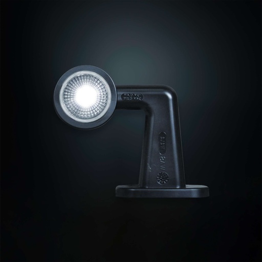 [2607800365V] Short Rubber Arm with Red/White Position Lights - Left