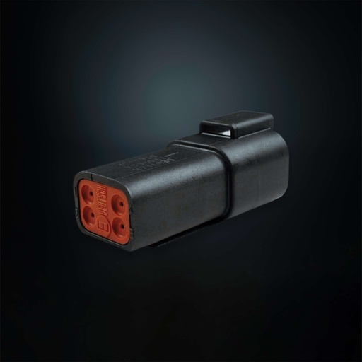 [2607ASDT-807] Deutsch connector 4-polig, zwart