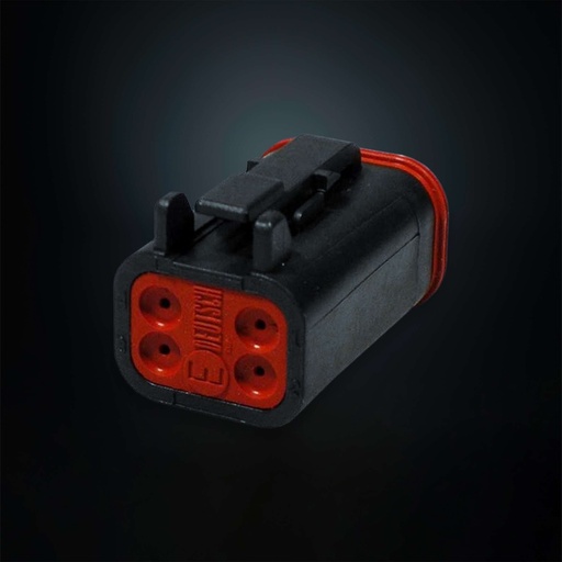 [2607ASDT-809] Deutsch connector 4-polig, zwart