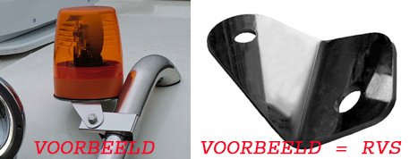 [BABA] (ALU) (BABA) zwaailamp adapter steun