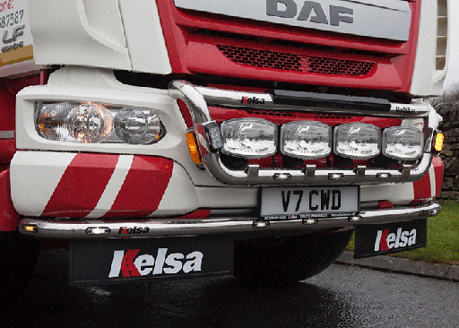 [DLS12/W] ST STEEL LOBAR for DAF LF EURO 6 | 5 White & 2 Amber LEDs
