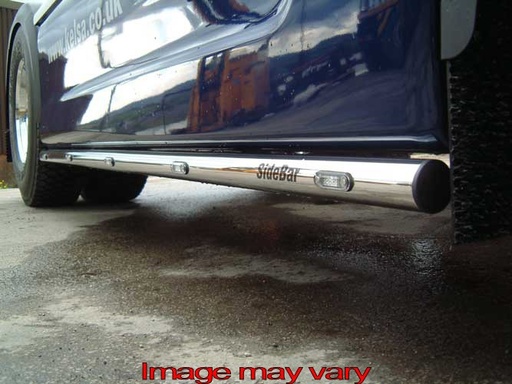 [DSS07] Stainless Steel SideBars for DAF XF105 | Wheelbase 3800mm | 5 Amber LEDs