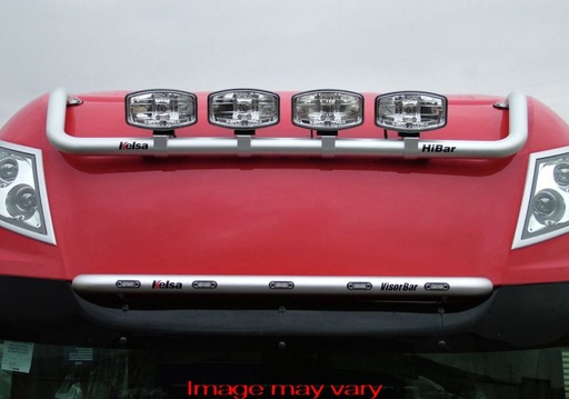 [DVA01/W] Aluminium VisorBar voor DAF XF105/XF106 Super Space Cab | 5 Witte LEDs
