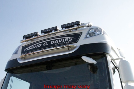 [DVA02/A] Aluminium VisorBar voor DAF XF106 Facelift Super Space Cab | 5 Oranje LEDs