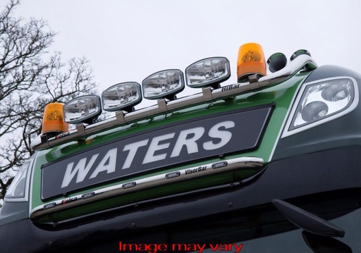 [DVS01/A] Stainless Steel VisorBar for DAF XF105/106 Super Space Cab | 5 Amber LEDs