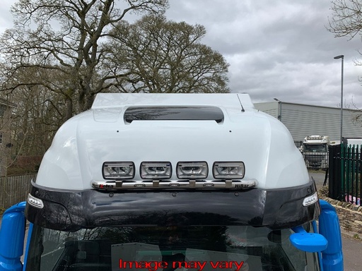 [IVS21/W] Stainless Steel VisorBar for Iveco S-Way AS | Narrow Model with 5 White LEDs