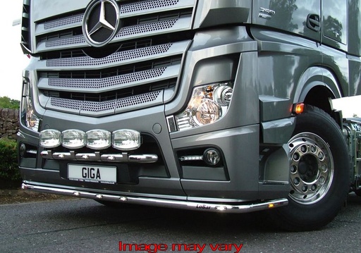[MBLS13/A] RVS LoBar met oranje LED Mercedes Actros Big/Giga/StreamSpace af 11-'11