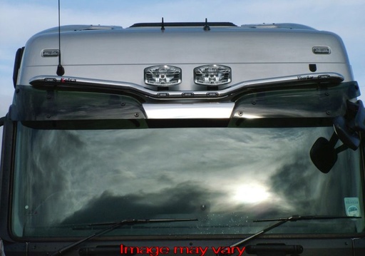 [MBVS08/A] Stainless Steel VisorBar for Mercedes Actros MP3 Mega Space | 5 Amber LEDs