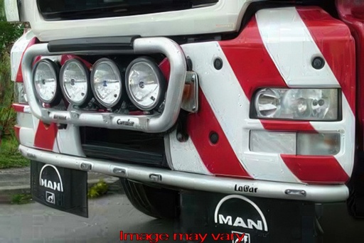 [MLA03/A] Aluminium LoBar voor Man TGS Euro 5 met Bouwbumper | 5 Oranje LEDs