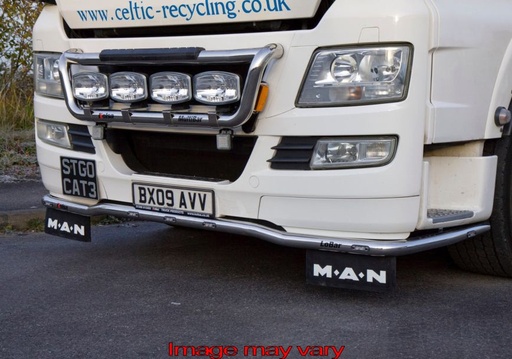 [MLS02/5W2A] TGX LOBAR MET 5 WITTE EN 2 ORANJE LED'S RVS