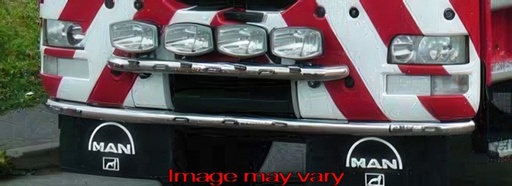 [MLS03/A] LoBar Stainless Steel for MAN TGS Euro 5 with Construction Bumper | 5 Amber LEDs