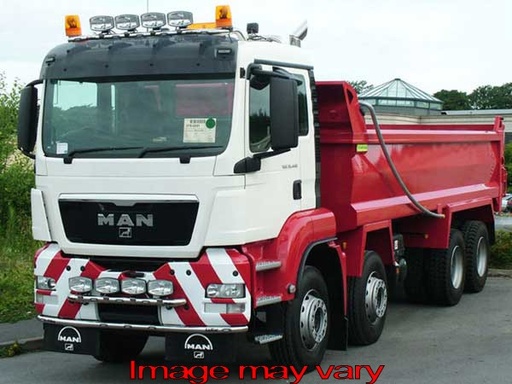 [MLS03/W] TGS LOBAR CONSTRUCTIE BUMPER MET 5 WITTE LED'S RVS