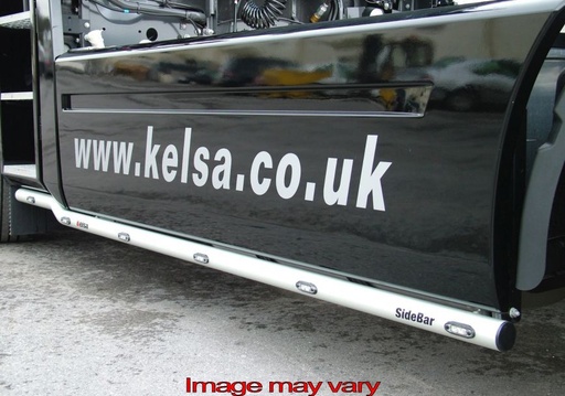 [RSA02] Aluminum Sidebars for Renault Magnum 2008+ | Wheelbase 4120mm | 6 Amber LEDs