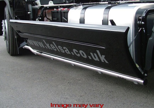 [RSS02] RVS Sidebars voor Renault Magnum 2008+ | Wielbasis 4120mm | 6 Oranje LEDs