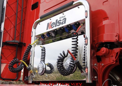[SAS01/6] RVS Airbar Scania R serie met 6 rode led