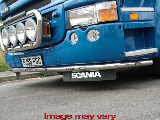 [SLA08/W] Aluminium LoBar voor Scania R1 met Hoge Bumper | 5 Witte & 2 Oranje LEDs
