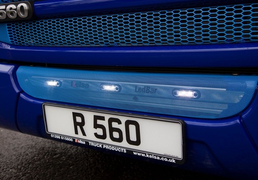 [SLED01/W] RVS LedBar voor Scania R2 met Lage Bumper | 3 Witte LEDs