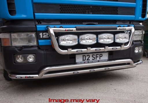 [SLS02A] Stainless Steel LoBar for Scania 4 Series | 5 Amber LEDs