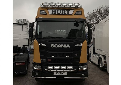 [SLA26/A] Aluminum LoBar for Scania NextGen XT with Construction Bumper | 6 Amber LEDs