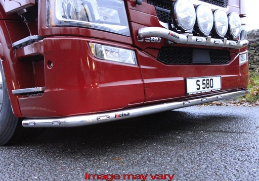 [SLS22/W] Stainless Steel Lobar for Scania NextGen R&S with Low Bumper | 5 White & 2 Amber LEDs
