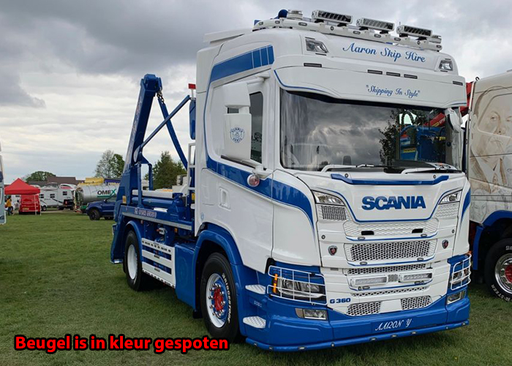 [SLS24/A] RVS LoBar voor Scania R&S NextGen met Medium P40 Bumper | 7 Oranje LEDs