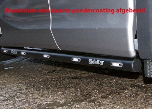 [SSA202] Aluminium SideBars voor Scania R&S NextGen 6x2 met Sleepas | Wielbasis 2950mm | Oranje LEDs | 2019+