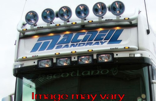 [SVA07/A] Aluminium VisorBar voor Scania 4/R Serie Topline | 5 Oranje LEDs