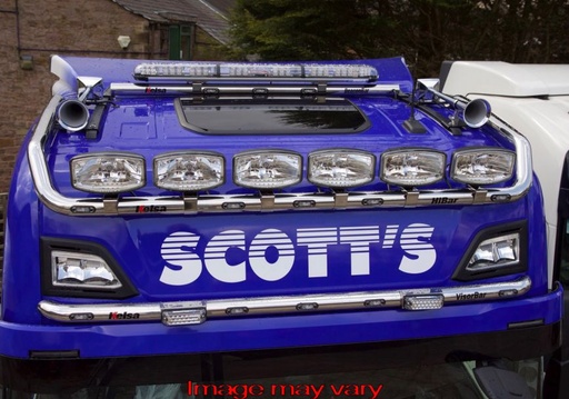 [SVA20/W] Aluminum VisorBar for Scania R&S NextGen Highline | 5 White LEDs