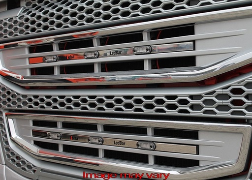 [VLEDS01/A] Stainless Steel LedBar for Volvo FM/FH4/4B | 3 Amber LED