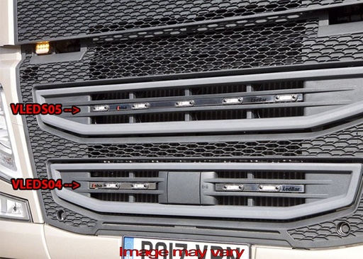 [VLEDS05/A] RVS LedBar 5 oranje LED's- Volvo FH4/FM EURO 6