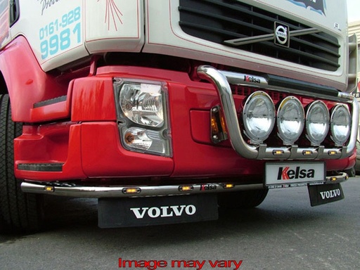 [VLS04/W] Stainless Steel LoBar for Volvo FL 2007+ | 5 White & 2 Amber LEDs