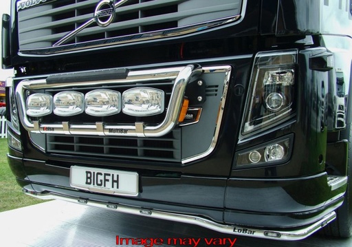 [VLS06/W] Stainless Steel LoBar for Volvo FH/FM2&3 | 5 White & 2 Amber LEDs