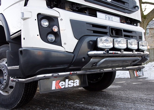 [VLS08/W] RVS LoBar voor Volvo FMX II | 5 Witte + 2 Oranje LEDs